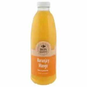 Zumo de naranja y mango Carrefour botella 1 l.