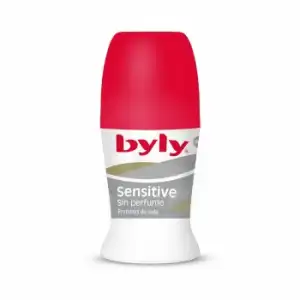 Desodorante roll-on sensitive sin perfume con seda hipoalergénico Byly 50 ml.