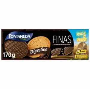 Galletas finas con chocolate negro Digestive Fontaneda 170 g.