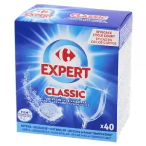 Lavavajillas a máquina en pastillas Carrefour clássic 40 ud.