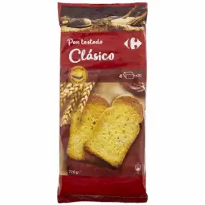 Pan tostado clásico Carrefour 720 g.