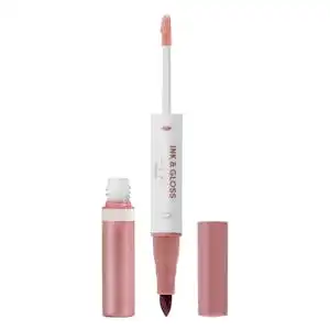 Pintalabios dúo Ink & Gloss Deliplus 01 nude rosado