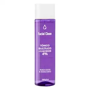 Tónico facial glicólico + 6 ácidos 4% Facial Clean renovador e hidratante