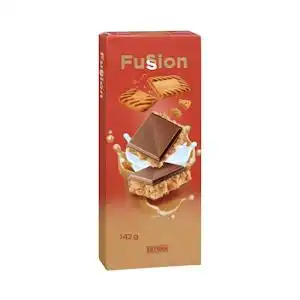 Chocolate con leche Fussion Hacendado relleno de galleta caramelizada