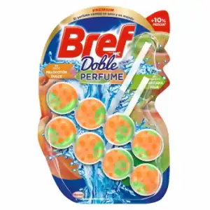 Colgador WC poder activo doble perfume orange Bref 2 ud.