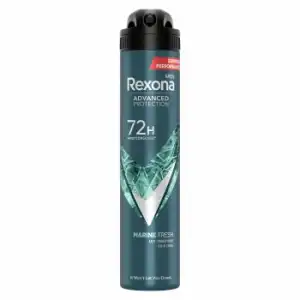 Desodorante en spray antitranspirante Marine Fresh 72h Advanced Protection Rexona 200 ml.