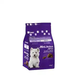 Mini aritos perro adulto y sénior Compy Paquete 1.5 kg