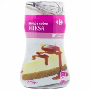 Sirope sabor fresa Carrefour 275 g.