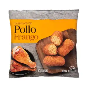 Croquetas caprichos de pollo Hacendado ultracongeladas Paquete 0.5 kg