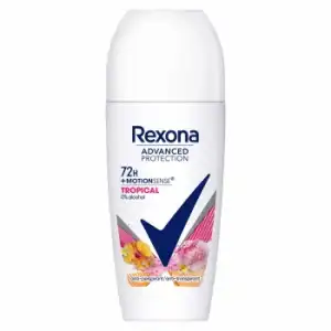 Desodorante roll-on antitranspirante tropical 72h Advanced Protection Rexona 50 ml.