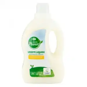 Detergente líquido con javón vegetal ecológico Ecoplanet Carrefour 33 lavados