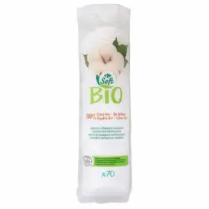 Discos desmaquillantes suaves ecológicos Carrefour Bio 70 ud.