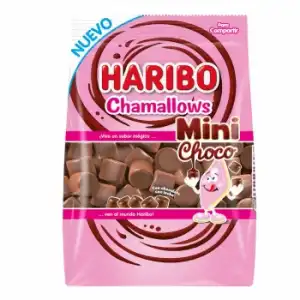 Mini espumas dulces bañadas en chocolate con leche Haribo 140 g.