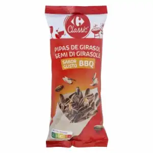 Pipas de girasol sabor barbacoa Carrefour 200 g.