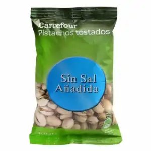 Pistachos tostados sin sal añadida Carrefour 150 g.