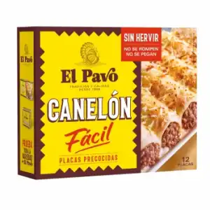 Placas para canelones precocidas El Pavo 80 g.