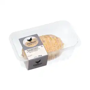 Roti de capón relleno de arándanos y ciruelas Bandeja 0.75 kg