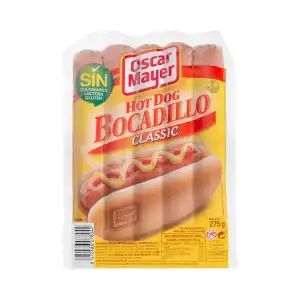 Salchichas hot dog bocadillo Oscar Mayer classic Paquete 0.275 kg