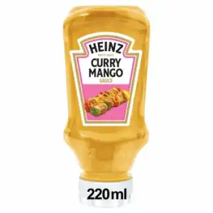 Salsa curry y mango Heinz envase 220 ml.