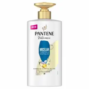 Acondicionador micelar doble de nutrientes con 1 solo uso para cabello graso y apagado Nutri Pro-V Pantene 500 ml.