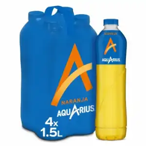 Aquarius sabor naranja pack 4 botellas 1,5 l.