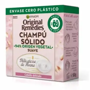 Champú sólido Delicatesse de Avena para cabello delicado Original Remedies Garnier 60 g.