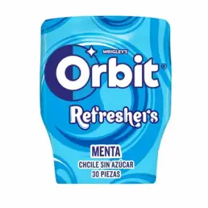 Chicles de menta sin azúcar Refreshers Orbit 67 g.