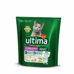 Pìenso de pollo para gato esterilizado adulto Ultima 800 g