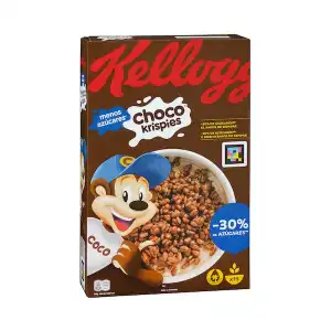 Cereales de arroz inflado Choco Krispies Kellogg's con chocolate Caja 0.45 kg