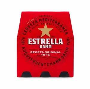 Cerveza Estrella Damm mediterránea pack de 6 botellas de 25 cl.