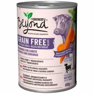 Comida húmeda de buey para perro Purina Beyond Grain 400 g.