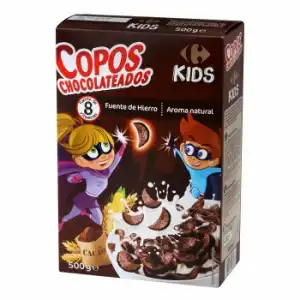 Copos de cereales chocolateados Carrefour Kids 500 g.