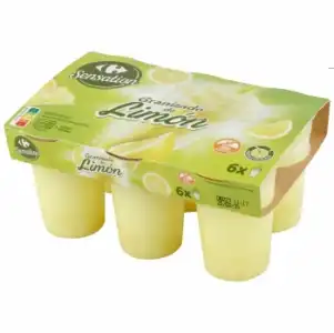 Granizado de limón Carrefour Sensation sin gluten pack de 6 unidades de 200 ml.