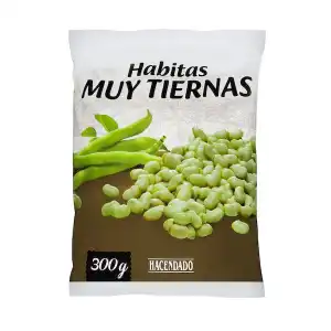 Habitas muy tiernas Hacendado ultracongeladas Paquete 0.3 kg