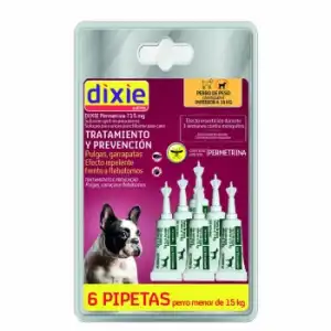 Pipetas Permetrina flebotomos 6X1 ml perro - 15KG