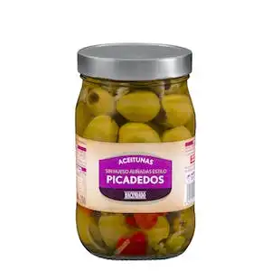 Aceitunas picadedos Hacendado aliñadas sin hueso Tarro 0.71 kg