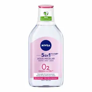 Agua micelar desmaquillador todo en uno para piel seca y sensible MicellAIR Nivea 400 ml.