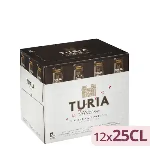 Cerveza tostada Turia 12 botellines X 250 ml