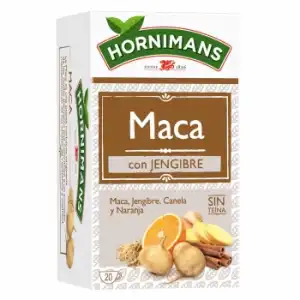 Infusión de maca con jengibre, canela y naranja Hornimans 20 ud.