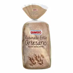 Pan de molde rebanada estilo artesano Bimbo 550 g.