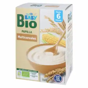 Papilla multicereales desde 6 meses ecológica Carrefour Baby Bio 400 g.