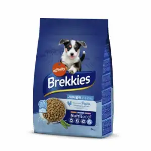 Pienso de pollo y arroz para perros Junior Brekkies Dog 3 Kg.