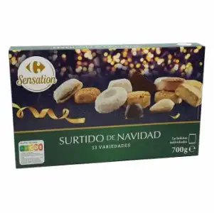 Polvorones surtidos Carrefour Sensation 700 g.