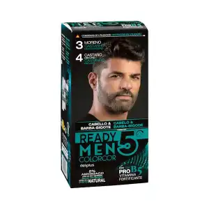 Tinte cabello hombre 3 moreno 4 castaño Deliplus 0% amoníaco Caja 1 ud