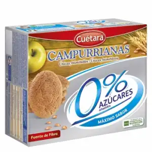 Galletas 0 % azúcares añadidos Campurrianas Cuétara 400 g.