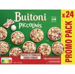 Minipizzas con queso y jamón cocido Piccolinis Buitoni 720 g