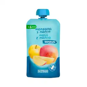 Papilla manzana y mango +6 meses Hacendado  0.12 kg