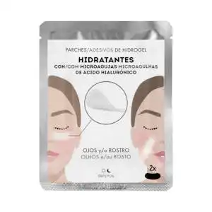Parches hidrogel para ojos y rostro Hidratantes Deliplus con microagujas de ácido hialurónico