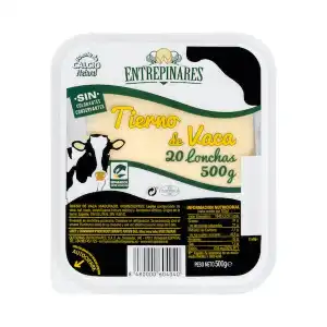 Queso tierno de vaca Entrepinares lonchas Paquete 0.5 kg