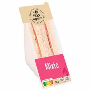 Sándwich mixto Carrefour 135 g.